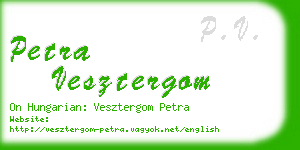 petra vesztergom business card